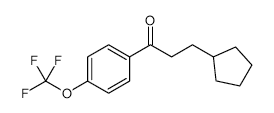3-Cyclopentyl-1-[4-(trifluoromethoxy)phenyl]propan-1-one - Chemical structure and product image
