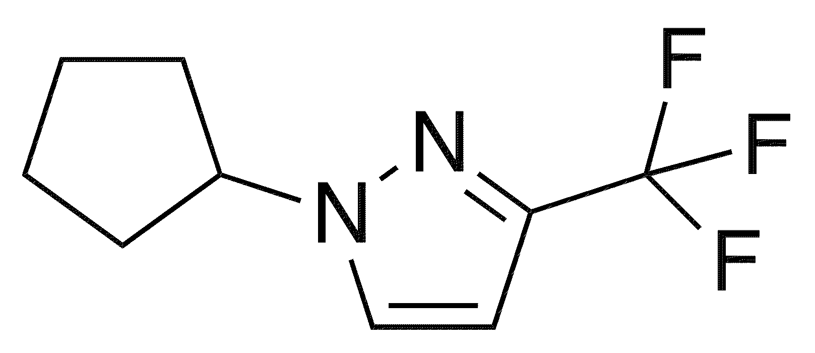 1-Cyclopentyl-3-(trifluoromethyl)pyrazole - Chemical structure and product image