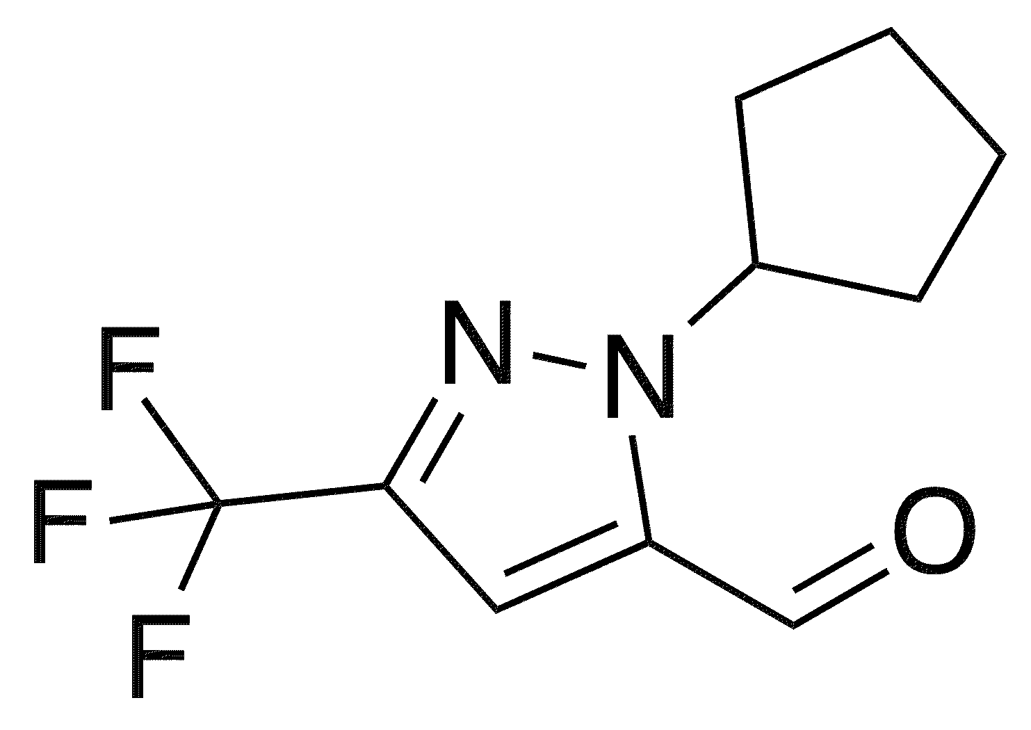 2-Cyclopentyl-5-(trifluoromethyl)pyrazole-3-carbaldehyde - Chemical structure and product image
