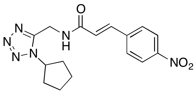 N-[(1-Cyclopentyl-1H-tetrazol-5-yl)methyl]-3-(4-nitrophenyl)-2-propenamide - Chemical structure and product image