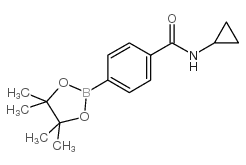 4-(Cyclopropylaminocarbonyl)phenylboronic acid, pinacol ester - Chemical structure and product image