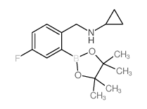 2-(Cyclopropylaminomethyl)-5-fluorophenylboronic acid, pinacol ester - Chemical structure and product image