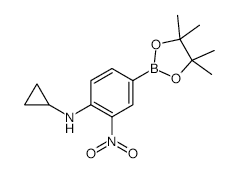 4-Cyclopropylamino-3-nitrophenylboronic acid, pinacol ester - Chemical structure and product image