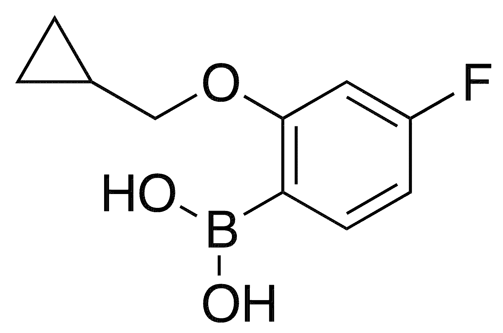 2-(Cyclopropylmethoxy)-4-fluorophenylboronic acid - Chemical structure and product image