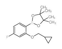 2-(2-Cyclopropylmethoxy-4-fluorophenyl)-4,4,5,5-tetramethyl[1,3,2]dioxaborolane - Chemical structure and product image
