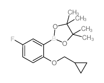 2-(2-Cyclopropylmethoxy-5-fluorophenyl)-4,4,5,5-tetramethyl[1,3,2]dioxaborolane - Chemical structure and product image