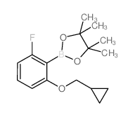 2-(2-Cyclopropylmethoxy-6-fluorophenyl)-4,4,5,5-tetramethyl-[1,3,2]dioxaborolane - Chemical structure and product image