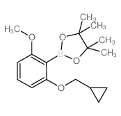 2-(2-Cyclopropylmethoxy-6-methoxyphenyl)-4,4,5,5-tetramethyl-[1,3,2]dioxaborolane - Chemical structure and product image