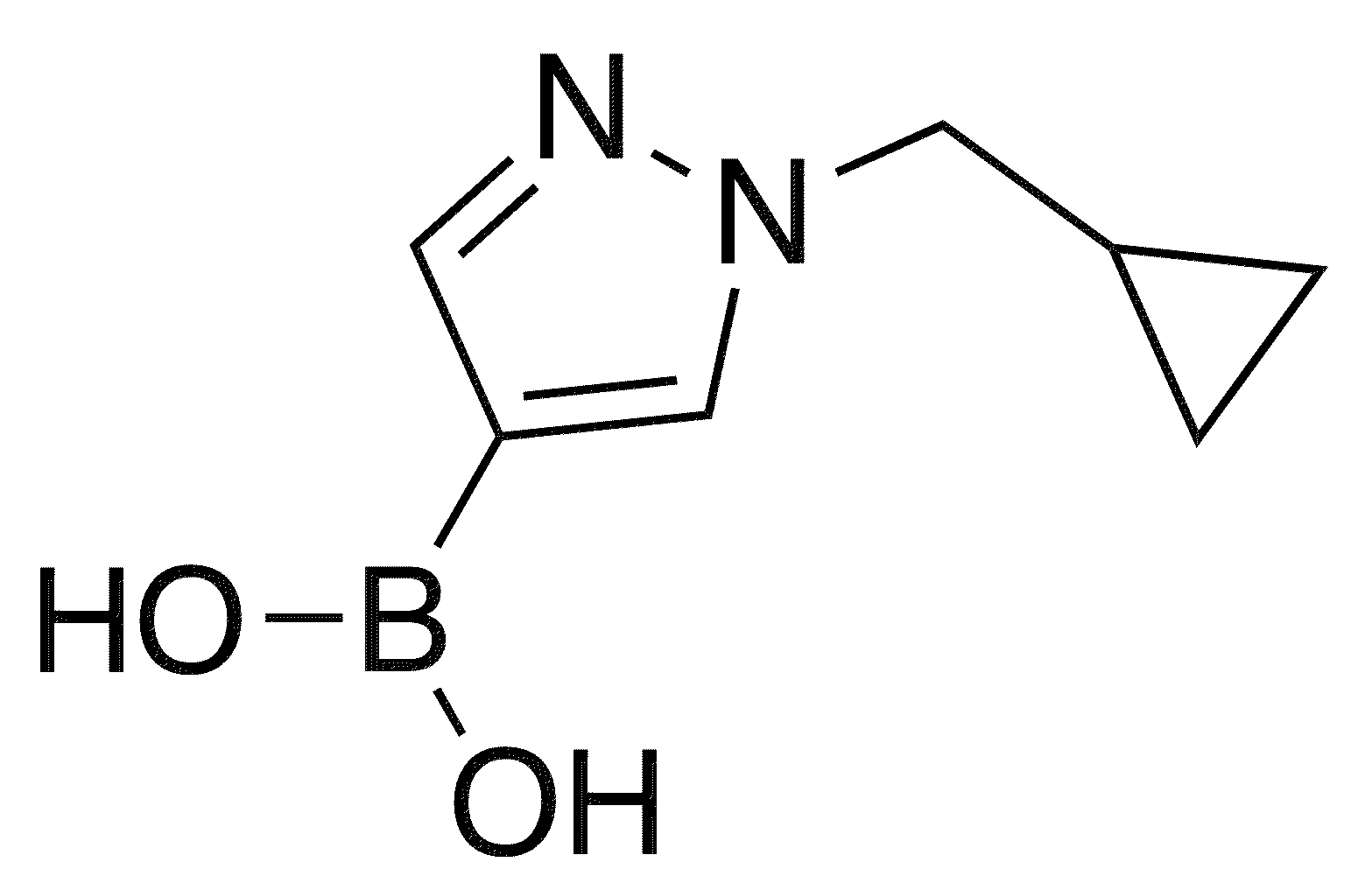 1-(Cyclopropylmethyl)pyrazole-4-boronic acid - Chemical structure and product image