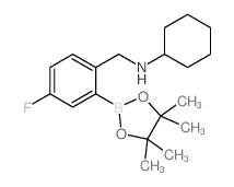 2-(Cyclohexylaminomethyl)-5-fluorophenylboronic acid, pinacol ester - Chemical structure and product image