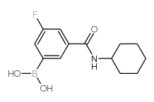 3-(Cyclohexylcarbamoyl)-5-fluorophenylboronic acid - Chemical structure and product image