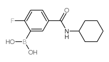 5-(Cyclohexylcarbamoyl)-2-fluorophenylboronic acid - Chemical structure and product image