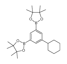 5-Cyclohexylphenylene-1,3-diboronic acid, pinacol ester - Chemical structure and product image