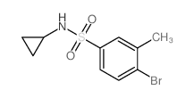 N-Cyclopropyl 4-bromo-3-methylbenzenesulfonamide - Chemical structure and product image