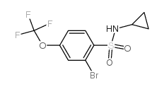 N-Cyclopropyl 2-bromo-4-trifluoromethoxybenzenesulfonamide - Chemical structure and product image