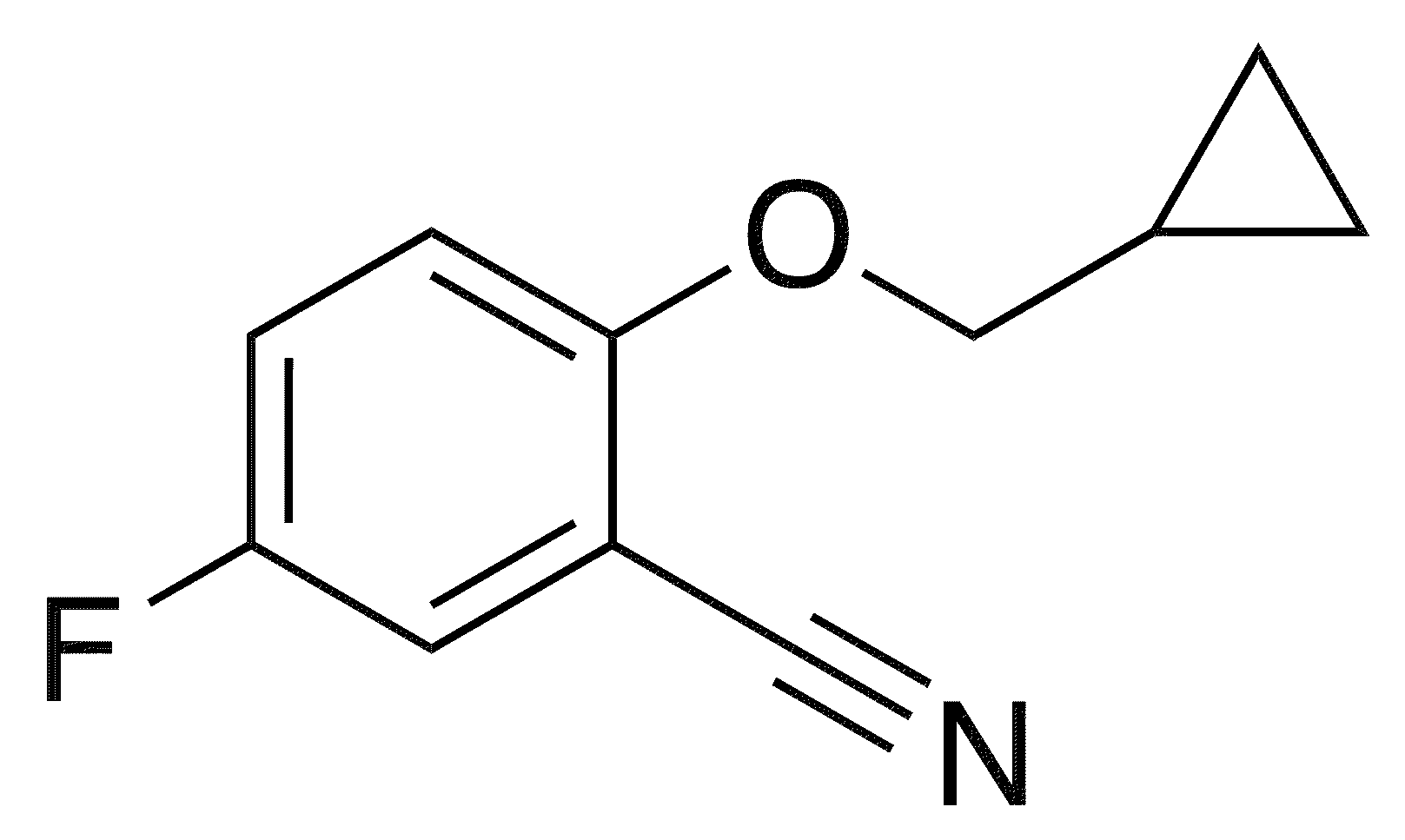 2-(Cyclopropylmethoxy)-5-fluorobenzonitrile - Chemical structure and product image