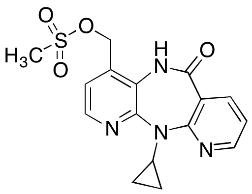 11-Cyclopropyl-5,11-dihydro-4-[[(methylsulfonyl)oxy]methyl]-6H-dipyrido[3,2-b:2â€™,3â€™-e][1,4]diazepin-6-one - Chemical structure and product image