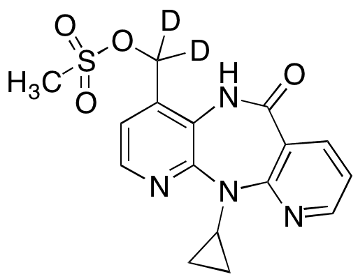 11-Cyclopropyl-5,11-dihydro-4-[[(methylsulfonyl)oxy]methyl]-6H-dipyrido[3,2-b:2â€™,3â€™-e][1,4]diazepin-6-one-d2 - Chemical structure and product image