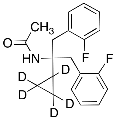 N-(2-Cyclopropyl-1,3-bis(2-fluorophenyl)propan-2-yl)acetamide-d5 - Chemical structure and product image