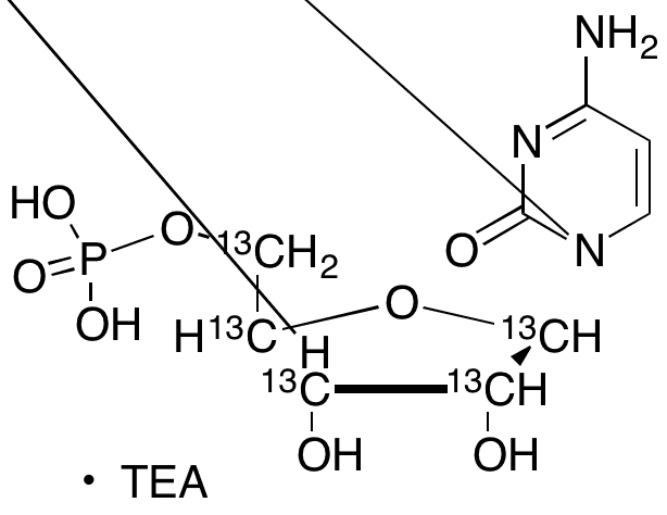 Cytidine-13C5 5â€™-Monophosphate Triethylammonium Salt - Chemical structure and product image