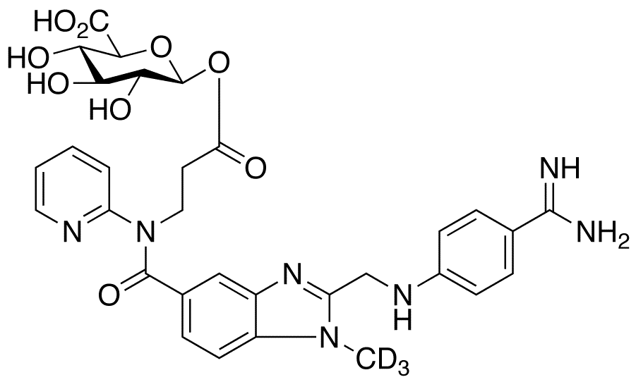 Dabigatran Acyl-beta-D-Glucuronide-d3 - Chemical structure and product image