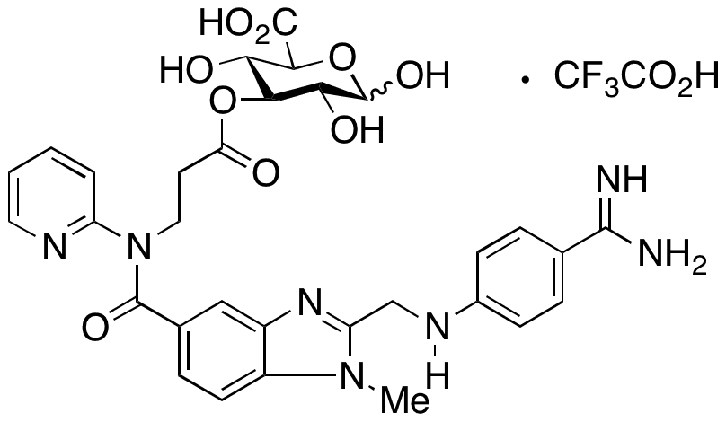 Dabigatran Acyl-O3-D-Glucuronide Trifluoroacetic Acid Salt - Chemical structure and product image