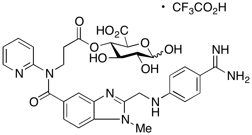Dabigatran Acyl-O4-D-Glucuronide Trifluoroacetic Acid Salt - Chemical structure and product image