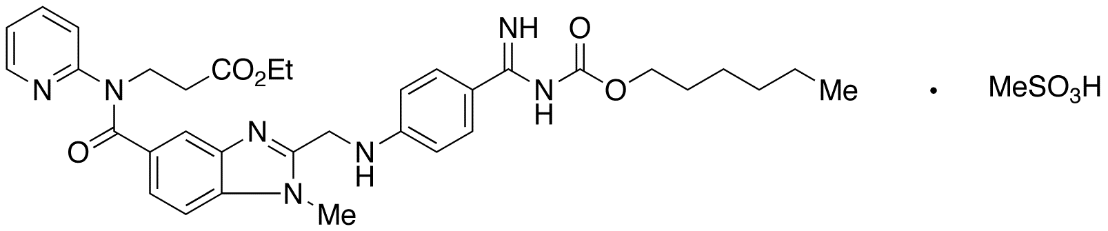 Dabigatran Etexilate Mesylate - Chemical structure and product image