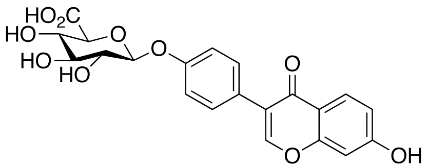 Daidzein 4â€™-beta-D-Glucuronide - Chemical structure and product image