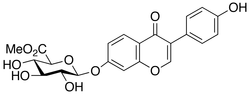Daidzein 7-beta-D-Glucuronide Methyl Ester - Chemical structure and product image