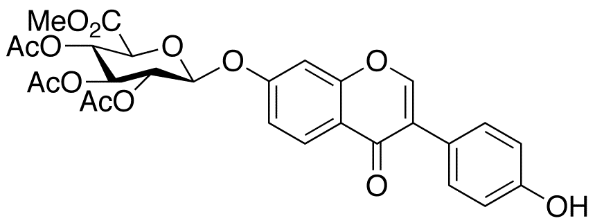 Daidzein 7-Tri-O-acetyl-beta-D-glucuronic Acid Methyl Ester - Chemical structure and product image