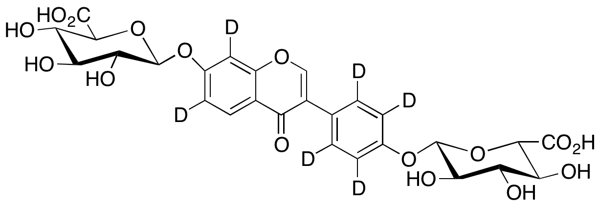 Daidzein-d6 Diglucuronide - Chemical structure and product image
