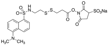 2-(Dansylsulfonamido)ethyl-3-(N-sulfosuccinimidylcarboxy)ethyl Disulfide, Sodium Salt - Chemical structure and product image