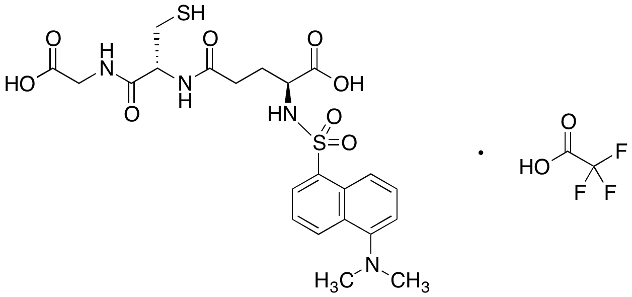 Dansyl Glutathione Trifluoroacetic Acid Salt - Chemical structure and product image