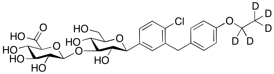 Dapagliflozin 3-O-beta-D-Glucuronide-d5 - Chemical structure and product image