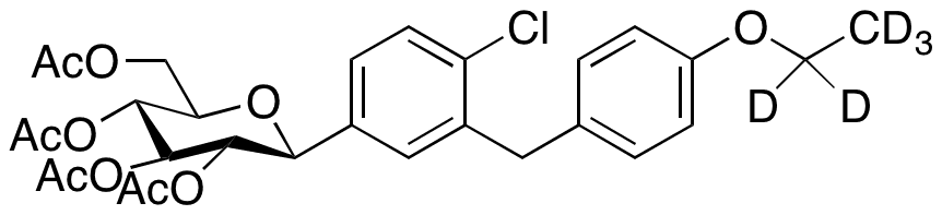 Dapagliflozin-d5 Tetraacetate - Chemical structure and product image