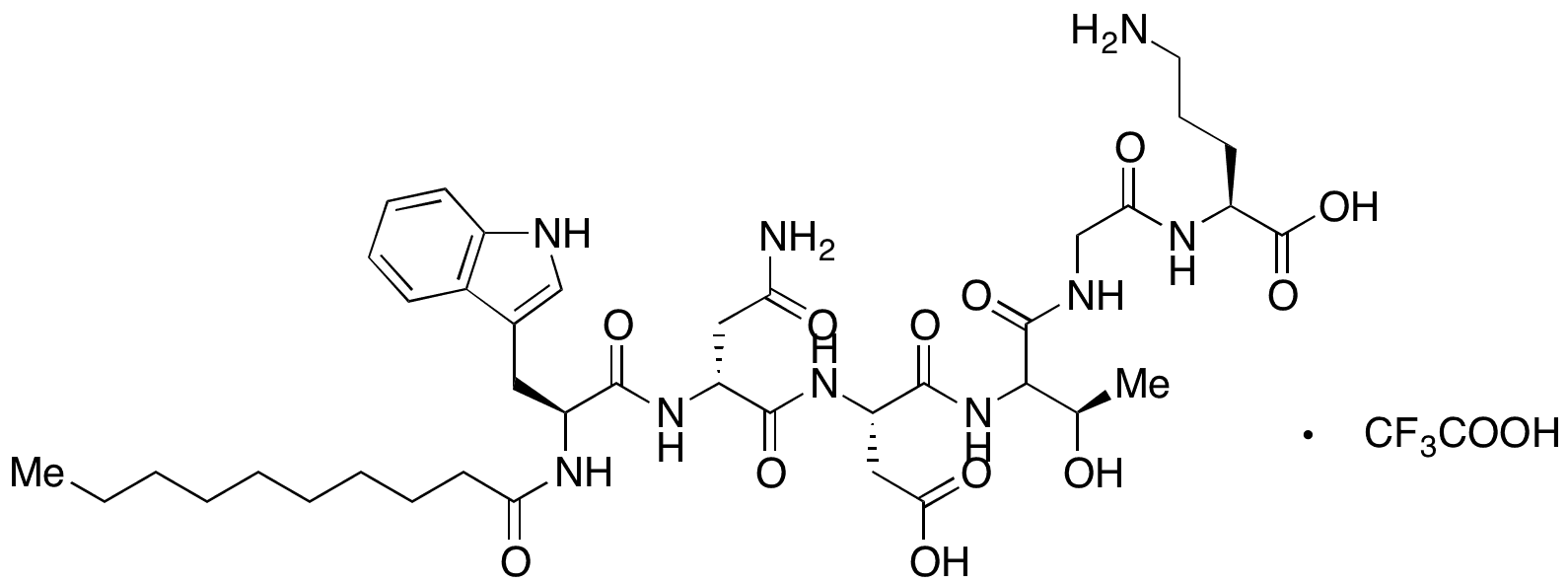 Daptomycin Impurity B2 Trifluoroacetic Acid Salt - Chemical structure and product image