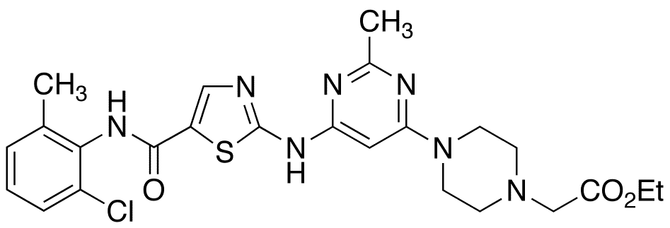 Dasatinib Carboxylic Acid Ethyl Ester - Chemical structure and product image
