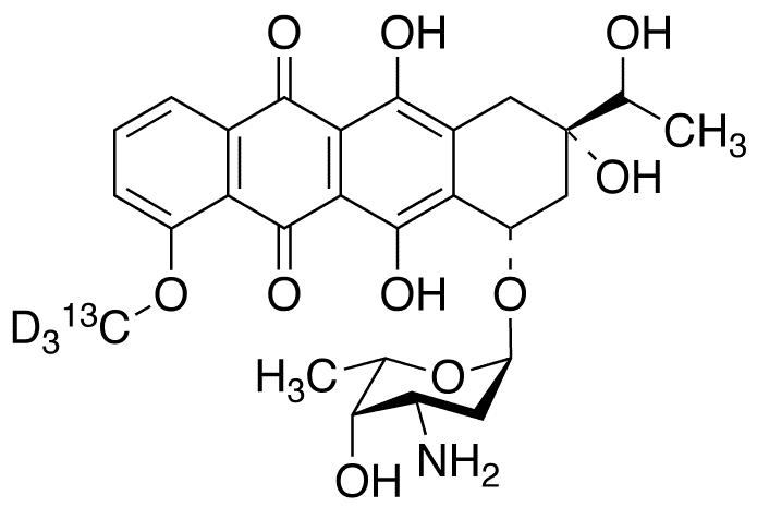 Daunorubicinol-13C,d3 (mixture of diastereomers) - Chemical structure and product image