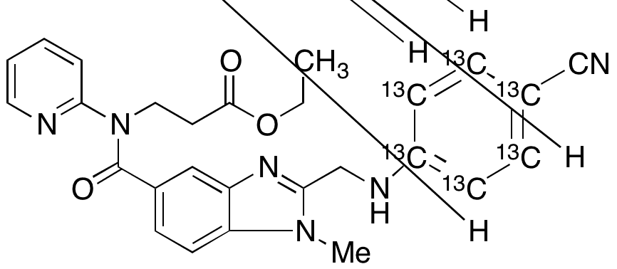 Deacetamidine Cyano Dabigatran Ethyl Ester-13C6 - Chemical structure and product image
