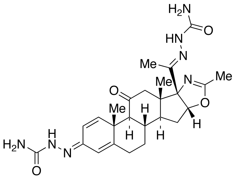 21-Deacetoxy 11-Oxodeflazacort-3,20-hydrazinecarboxamide - Chemical structure and product image