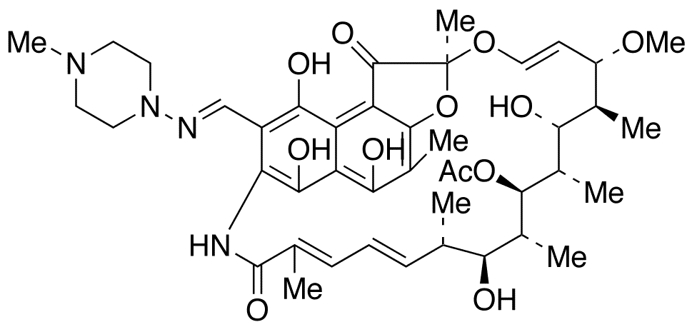 25-Deacetyl-23-acetyl Rifampicin - Chemical structure and product image