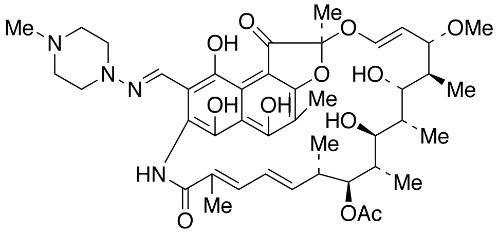 25-Deacetyl-21-acetyl Rifampicin - Chemical structure and product image