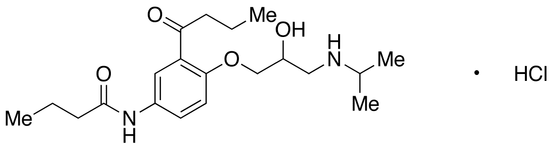 rac 3-Deacetyl-3-butanoyl Acebutolol Hydrochloride - Chemical structure and product image