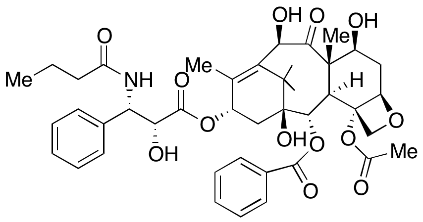 N-Debenzoyl-N-butanoyl-10-deacetylpaclitaxel - Chemical structure and product image