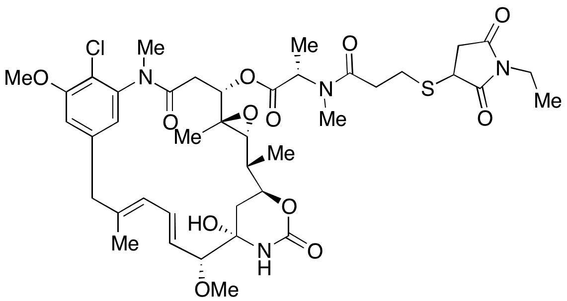 N2â€™-Deacetyl-N2â€™-[3-[(1-ethyl-2,5-dioxo-3-pyrrolidinyl)thio]-1-oxopropyl]-maytansine - Chemical structure and product image