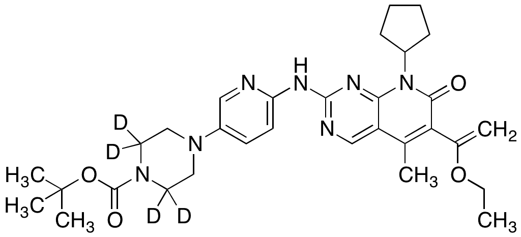 6-Desacetyl-6-ethoxyvinyl-N-Boc Palbociclib-d4 - Chemical structure and product image