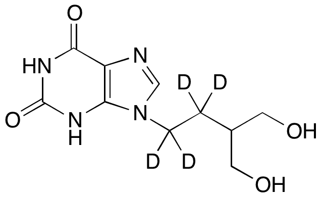2-Deamino-(2,3-dihydro-2-oxo) Penciclovir-d4 - Chemical structure and product image