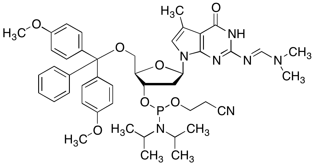 7-Deaza-7-methyl-2â€™-dG CEP - Chemical structure and product image