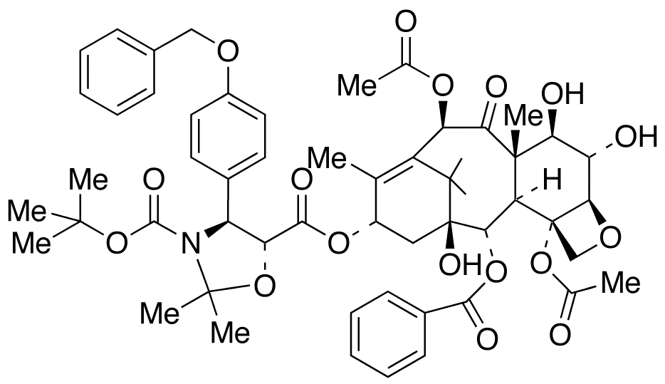 N-Desbenzoyl-N-tert-butoxycarbonyl-N,O-isopropylidene-3â€™-p-O-benzyl-6 alpha-hydroxy Paclitaxel - Chemical structure and product image